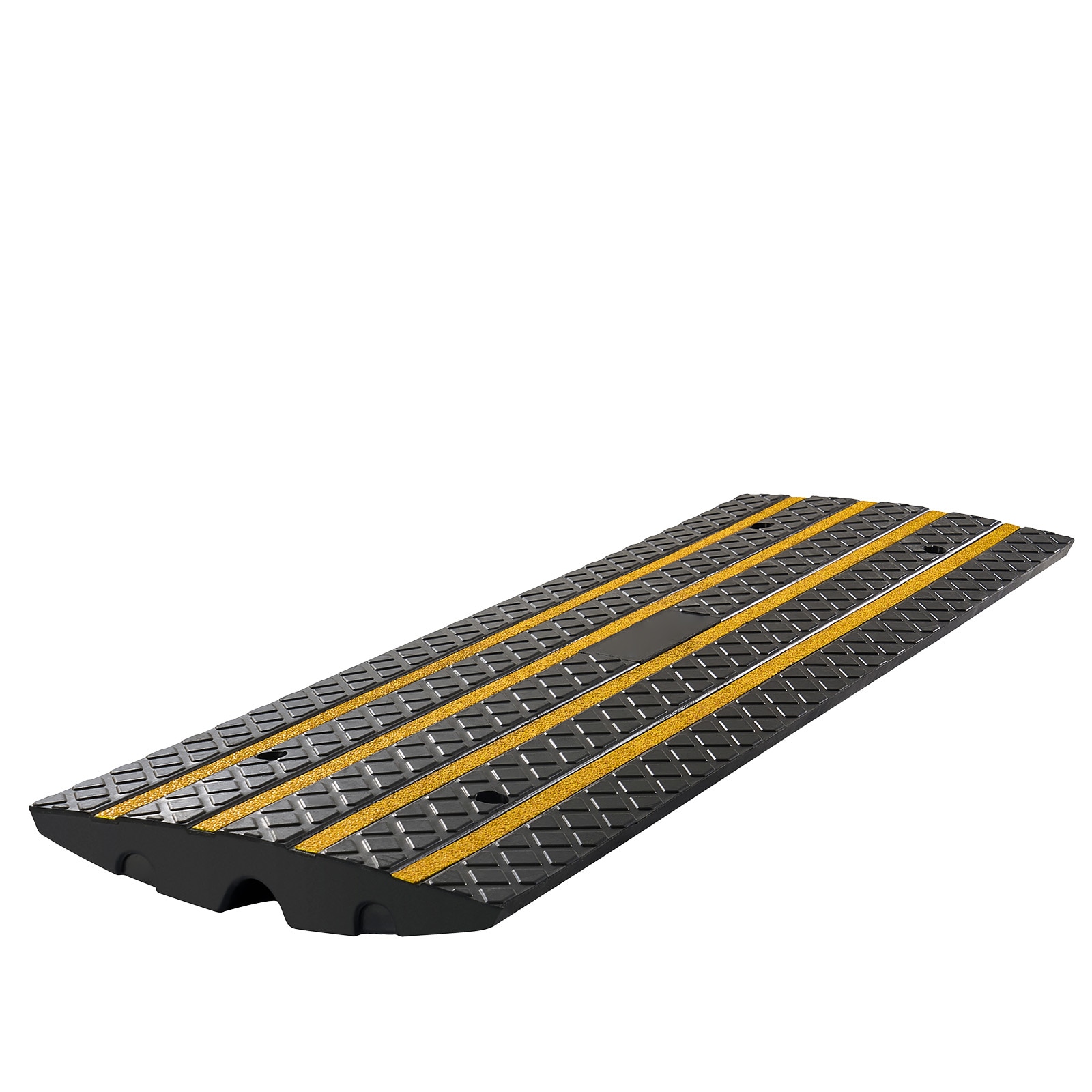 Rubber Driveway Curb Ramp With Reflective Strips For Vehicles_voghion.com